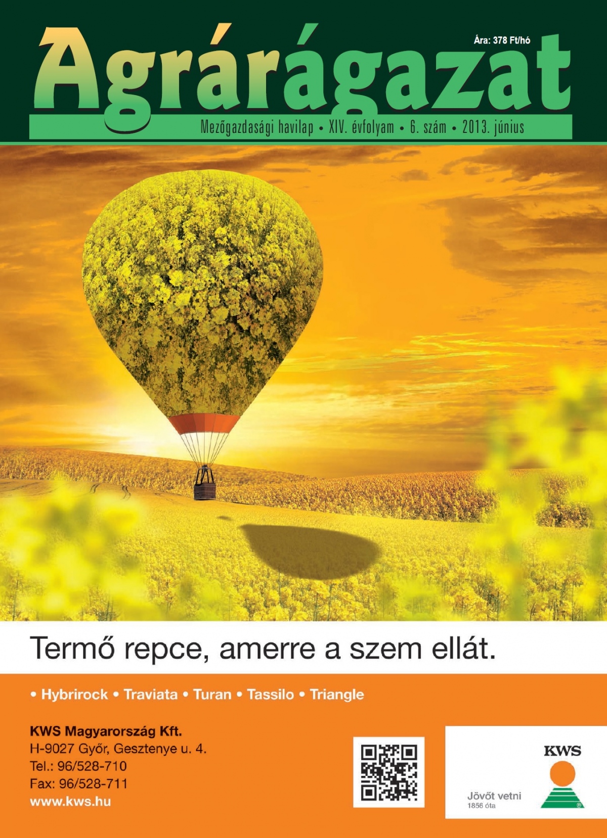 Agrárágazat – 2013. Június