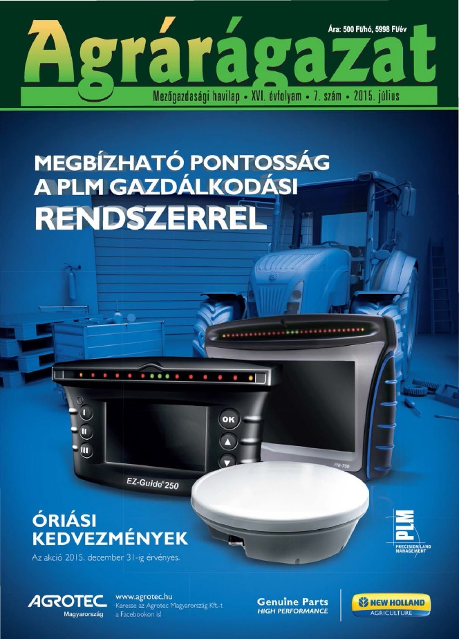 Agrárágazat – 2015. Július