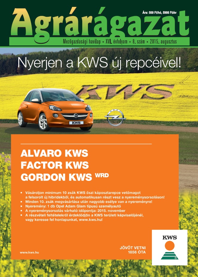 Agrárágazat – 2015. Augusztus