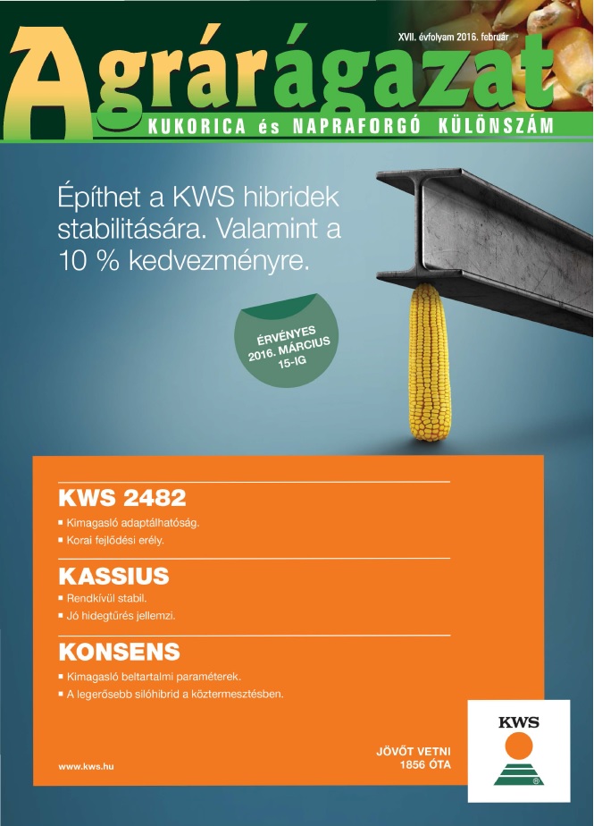 Agrárágazat – 2016. Februári különszám: Kukorica és Napraforgó