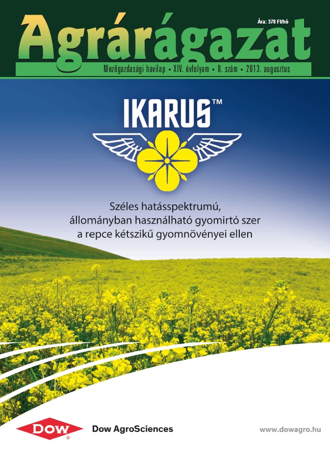 Agrárágazat – 2013. Augusztus