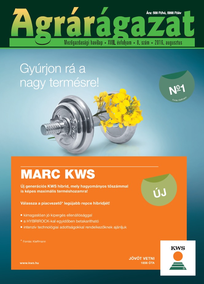 Agrárágazat – 2016. Augusztus