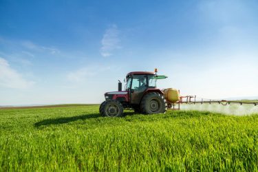 Fertigation tractor wheat spray