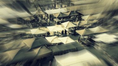 zöldségpiac illusztráció