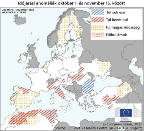 időjárási anomáliák EU