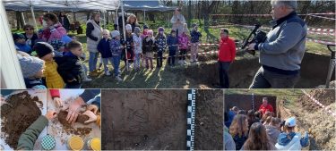 Iskolások és felnőttek is érdeklődve kísérték figyelemmel a szadai szelvényfeltárást