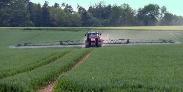 permetezőgép bokrosodó kalászos gabona táblán