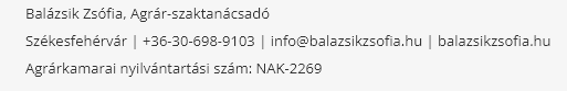 Balázsik Zsófia elérhetőségei