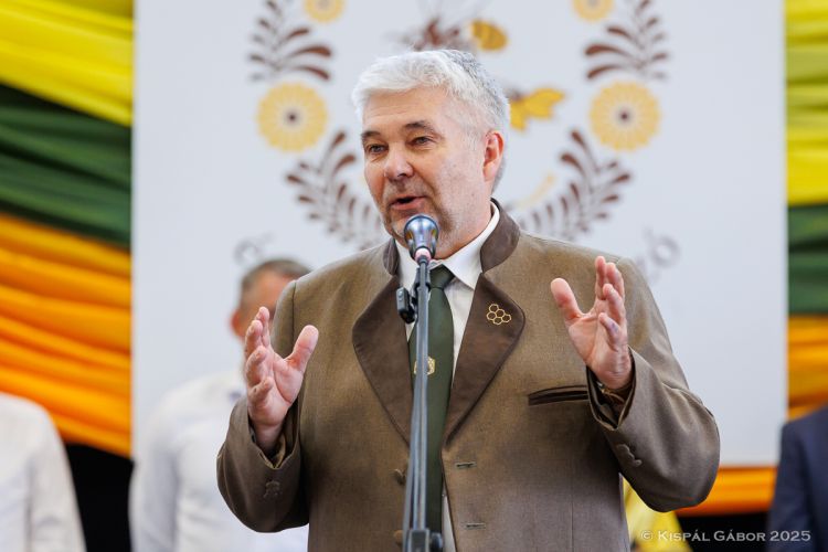 OMME elnöke előadás közben