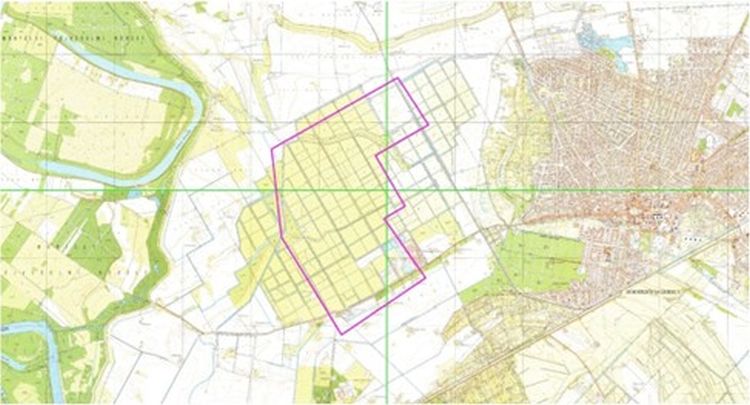 Rizstelep topográfiai térképen